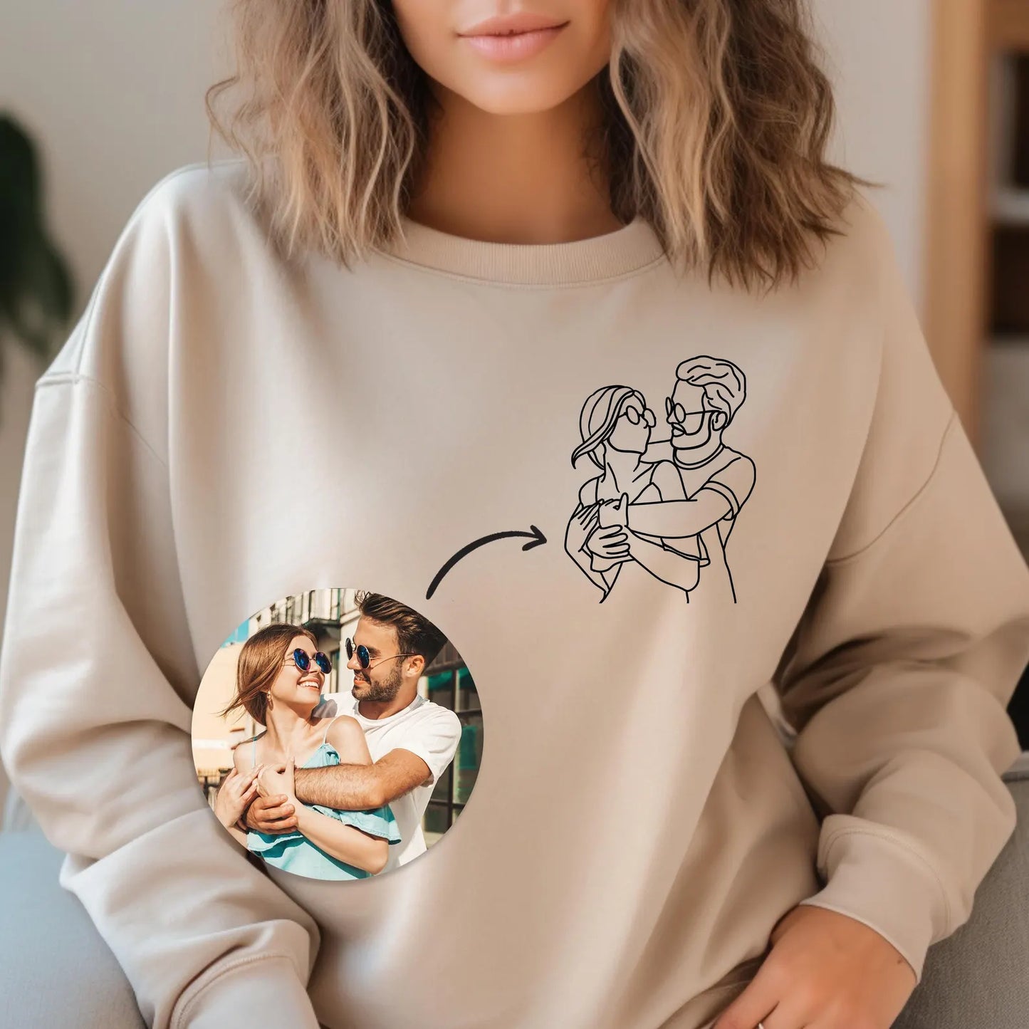 π« Personalized Couple Hoodies β Custom Embroidered Line Art π§΅β€οΈ