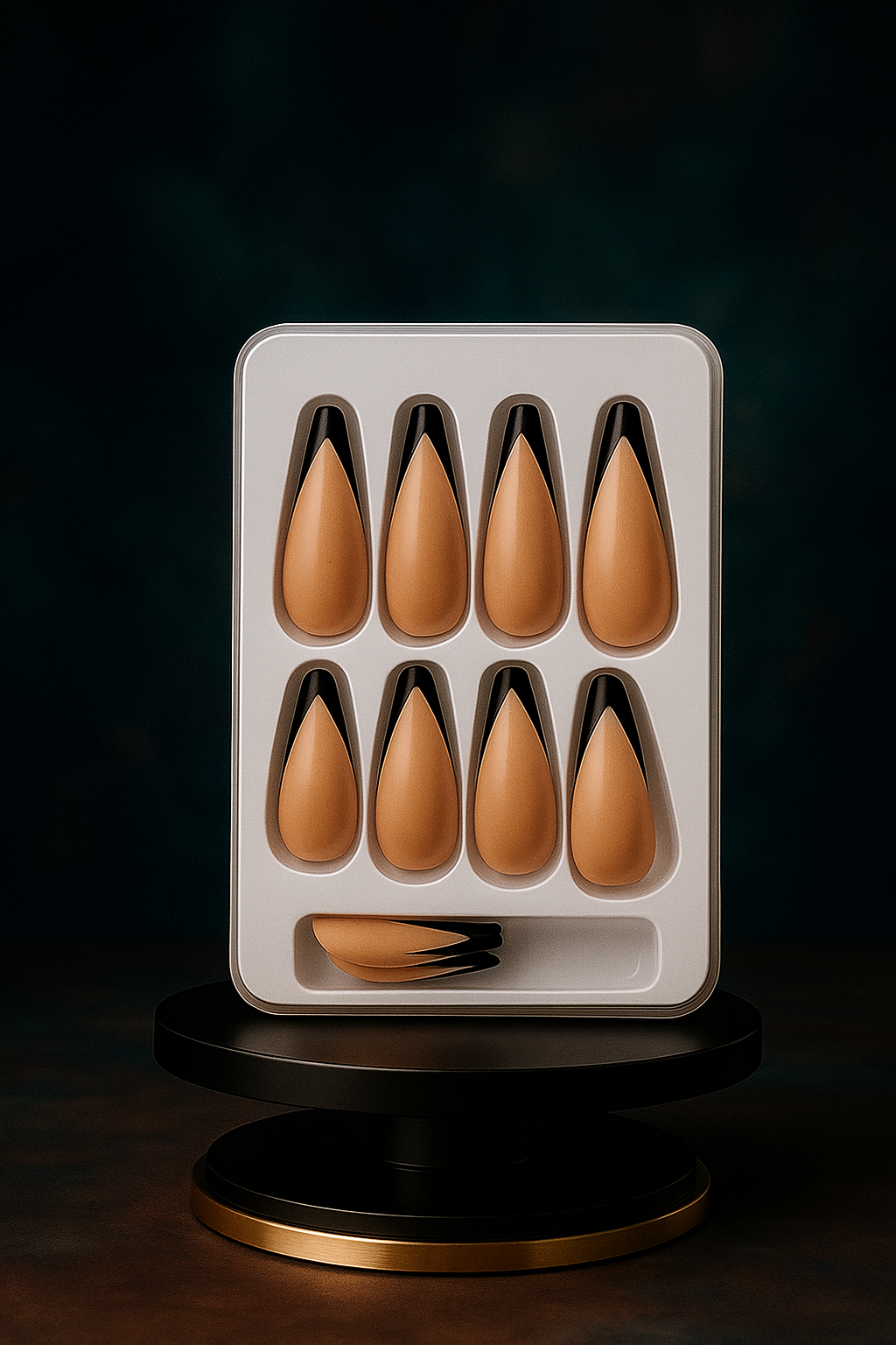 π
12PCS Instant Salon Nails β Nude & Black Almond Tips π€ Reusable & Easy to Apply! FREE DELIVERYπ