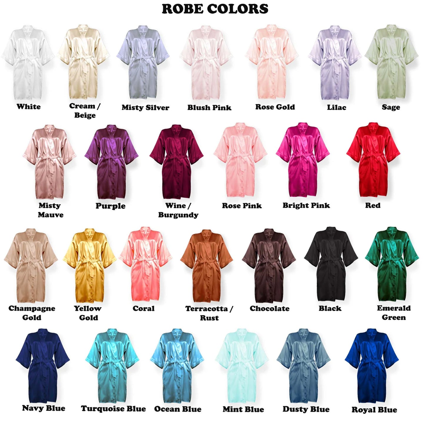 Bridal & Bridesmaids Customized Robes ๐ | Elegant Wedding Morning Outfit Set ๐ฐโโ๏ธ