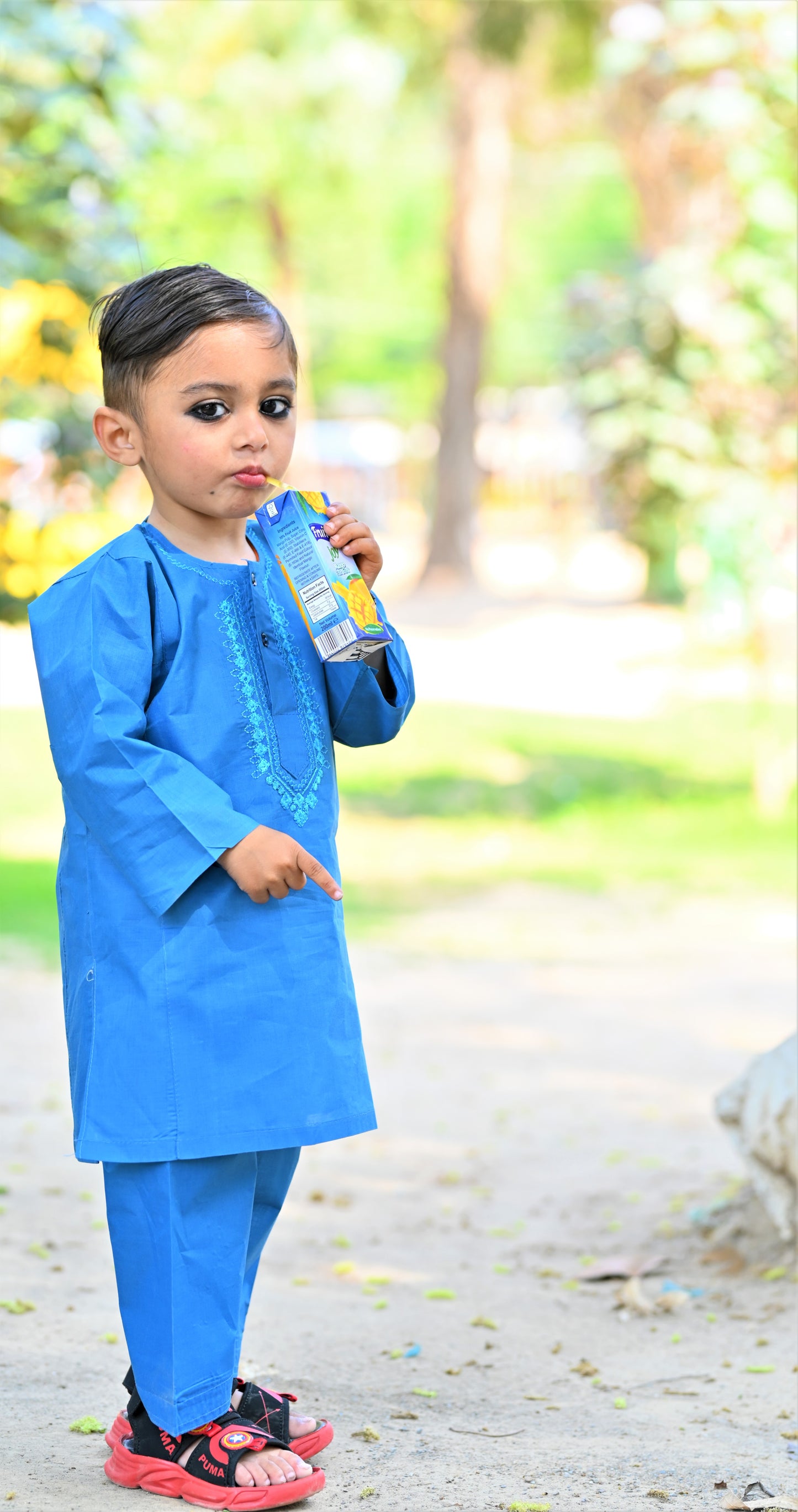 Royal Blue Baby Boy Shalwar Kameez โ Embroidered Traditional Wear (6Mโ5Y) ๐โจ