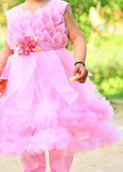 Elegant Black Ruffled Baby Girl Party Dress – Formal Occasion Wear