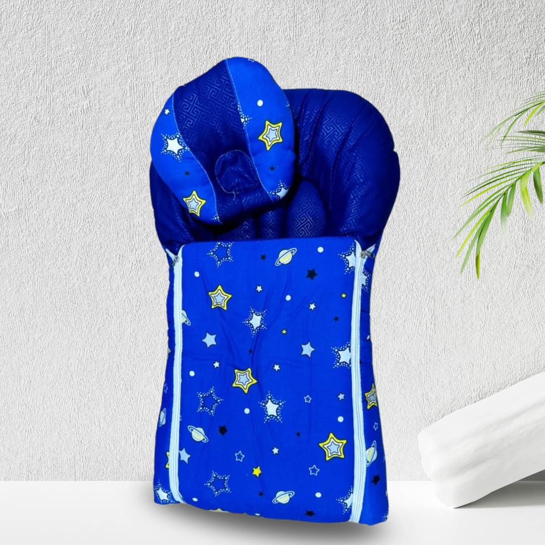 02 piece Infant Baby Sleeping Bag - baby bistar - baby bed- Soft foam- assesorries for baby - newborn Fancy Cary Nest, baby bistar, infant bag, newborn bag, dipper bag, Baby Lounger Bed, Portable Newborn Lounger Portable Soft Breathable - multicolour