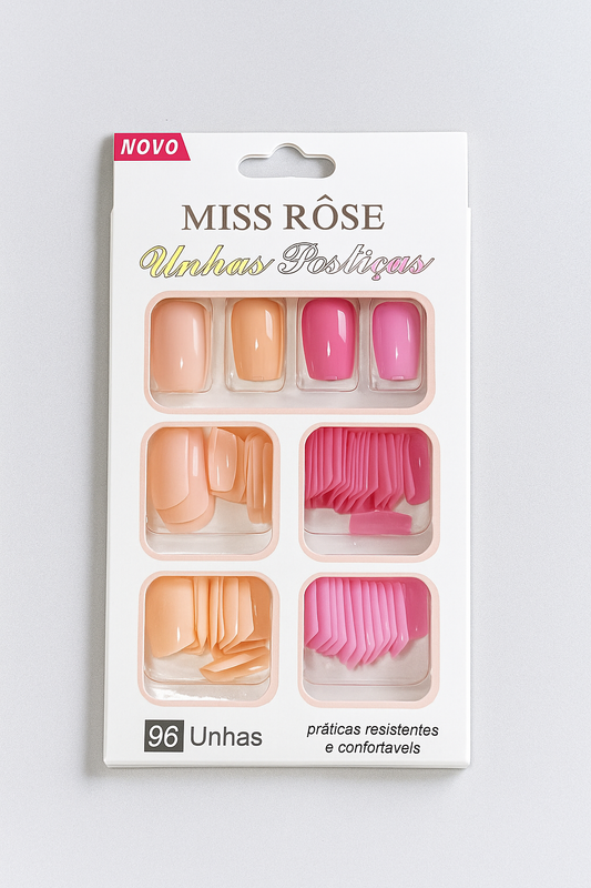 Miss Rôse Artificial Nails – 96 PCS💅| Trendy Colors & Comfortable Fit🎀 Free Shipping 🚚