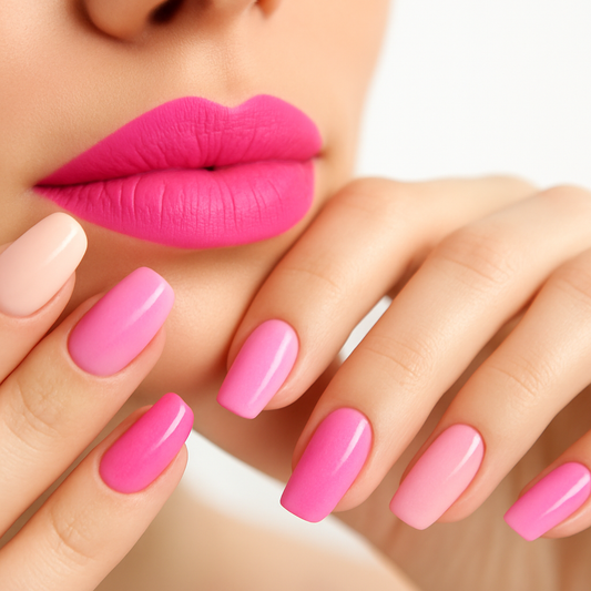 💅 12PCS Pink & Nude Press-On Nails – Reusable & Stylish 💖 | Free Shipping 🚚