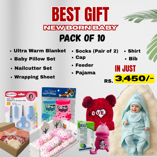 🌟 Best Gift for Newborn Baby With Free Home Delivery – Premium Pack of 10 Essentials 🌟