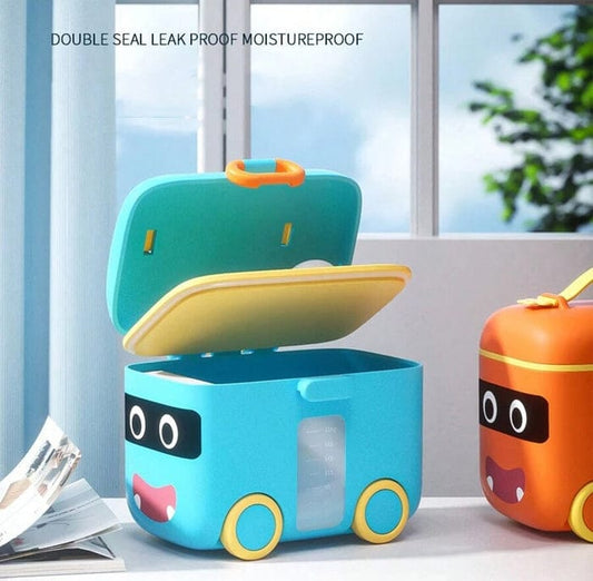 [180g] Portable Milk Powder Formula Dispenser Food Container Storage Feeding Box For Baby Kids ToddlerGrid Baby Food StorageBox