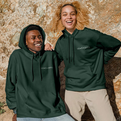 👫 Personalized Couple Hoodies – Custom Embroidered Line Art 🧵❤️