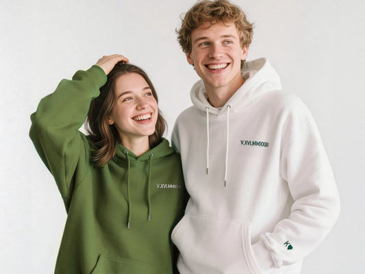 👫 Personalized Couple Hoodies – Custom Embroidered Line Art 🧵❤️