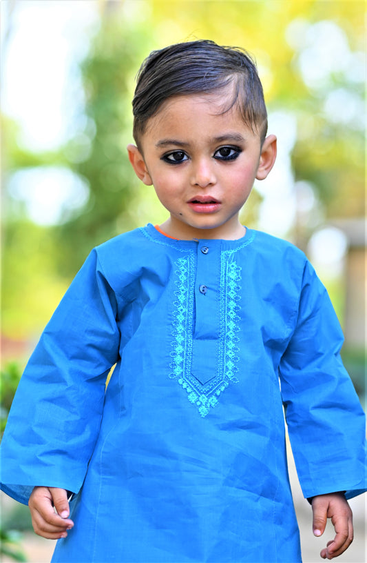 Royal Blue Baby Boy Shalwar Kameez – Embroidered Traditional Wear (6M–5Y) 💙✨