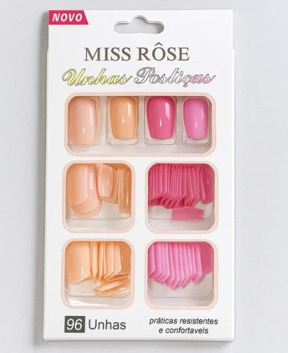Miss Rôse Artificial Nails – 96 PCS💅| Trendy Colors & Comfortable Fit🎀