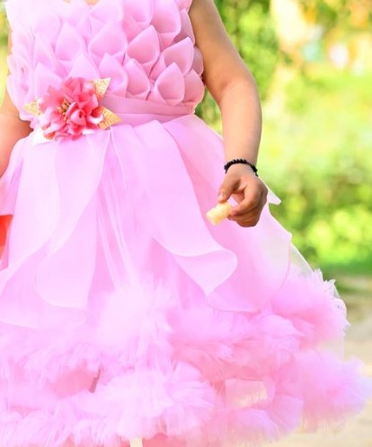 Elegant Black Ruffled Baby Girl Party Dress – Formal Occasion Wear
